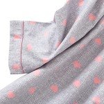 Shymay Women's Grey Flannel Long Sleeve Nightgown