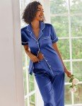 Ekouaer Women's 5-Piece Satin Pajama Set