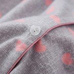 Shymay Women's Grey Flannel Long Sleeve Nightgown