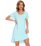 Soft Bamboo Nightgown for Women in Aqua