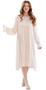 Vintage Victorian Pink Loungewear Nightgown for Women