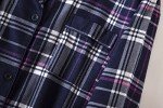 PNAEONG Women's Cotton Flannel Nightgown - Navy Pink