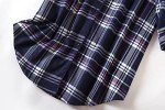 PNAEONG Women's Cotton Flannel Nightgown - Navy Pink
