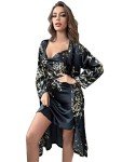 Floral Nightgown and Kimono Robe Set for Women