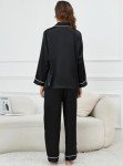 AUECK Women's Silk Pajama Set - Classic Black