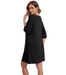 WiWi Women's Bamboo Viscose Nightgown - Black
