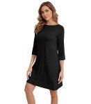WiWi Women's Bamboo Viscose Nightgown - Black
