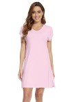 Cozy Short Sleeve Bamboo Nightgown for Women