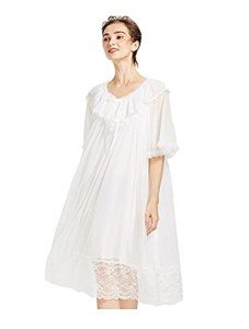 Victorian Retro White Nightgown for Women