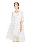 Victorian Retro White Nightgown for Women