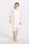 Victorian Retro White Nightgown for Women