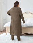 Plus Size 3-Piece Cardigan and Pants Set