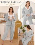 Cozy Fluffy Pajama Set for Women in Grey
