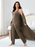 Plus Size 3-Piece Cardigan and Pants Set