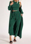 KIRUNDO Women's 3 Piece Lounge Set - Dark Green