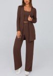 3-Piece Women's Fall Pajama Set with Cardigan