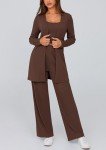 3-Piece Women's Fall Pajama Set with Cardigan