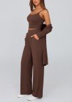 3-Piece Women's Fall Pajama Set with Cardigan