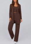 3-Piece Women's Fall Pajama Set with Cardigan