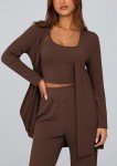 3-Piece Women's Fall Pajama Set with Cardigan