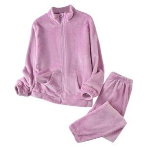 Cozy Women's Flannel Pajama Set with Cardigan