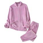 Cozy Women's Flannel Pajama Set with Cardigan