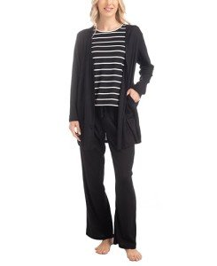 MUK LUKS Women's 3 Piece Pajama Lounge Set