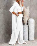 Cozy Women's 3-Piece Lounge Set in White
