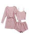 Cozy Pink 3-Piece Women's Lounge Pajama Set