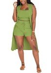 Tcremisa Women's 3-Piece Green Lounge Set