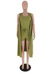 Tcremisa Women's 3-Piece Green Lounge Set