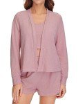 WDIRARA Women's Soft Pajama Set with Cardigan