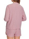 WDIRARA Women's Soft Pajama Set with Cardigan