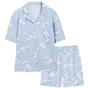Cute Short Sleeve Pajama Set for Women