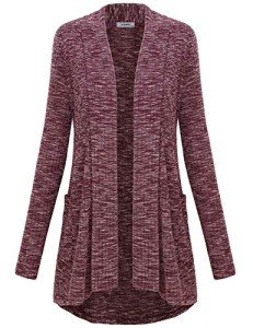 Cute Open Front High-Low Knit Cardigan for Women