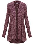 Cute Open Front High-Low Knit Cardigan for Women