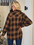 Zeagoo Button Down Plaid Shirt for Women Lightweight Flannel Shirt Collared Checkered Button Down Blouses Yellow Black M