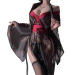 SENJIY Floral Kimono Lingerie Robe for Women