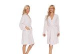 Lightweight Women’s Breathable Knit Bathrobe in Pink