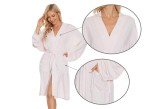 Lightweight Women’s Breathable Knit Bathrobe in Pink
