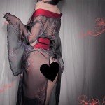 SENJIY Floral Kimono Lingerie Robe for Women