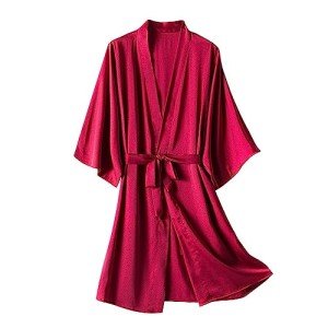 Plus Size Satin Bridesmaid Robes for Women