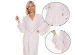 Lightweight Women’s Breathable Knit Bathrobe in Pink
