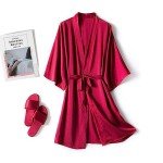 Plus Size Satin Bridesmaid Robes for Women