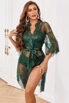 Avidlove Women's Lace Kimono Robe and Lingerie Set