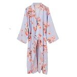 Purple Cat Women's Kimono Robe and Pajamas