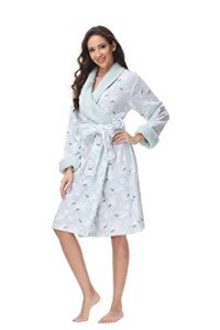Floral Plush Belted Kimono Robe for Women
