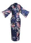 Floral Satin Kimono Robe for Women