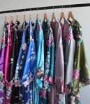 Floral Satin Kimono Robe for Women