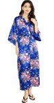 Emerald Floral Women's Kimono Robe and Loungewear